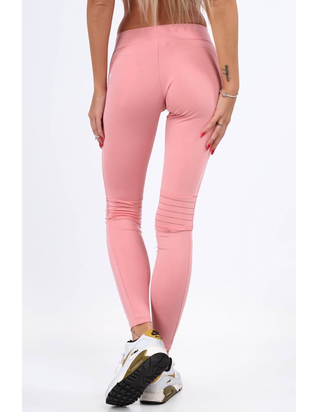 Powder-colored fitted sports leggings MR11025 - Online store - Boutique